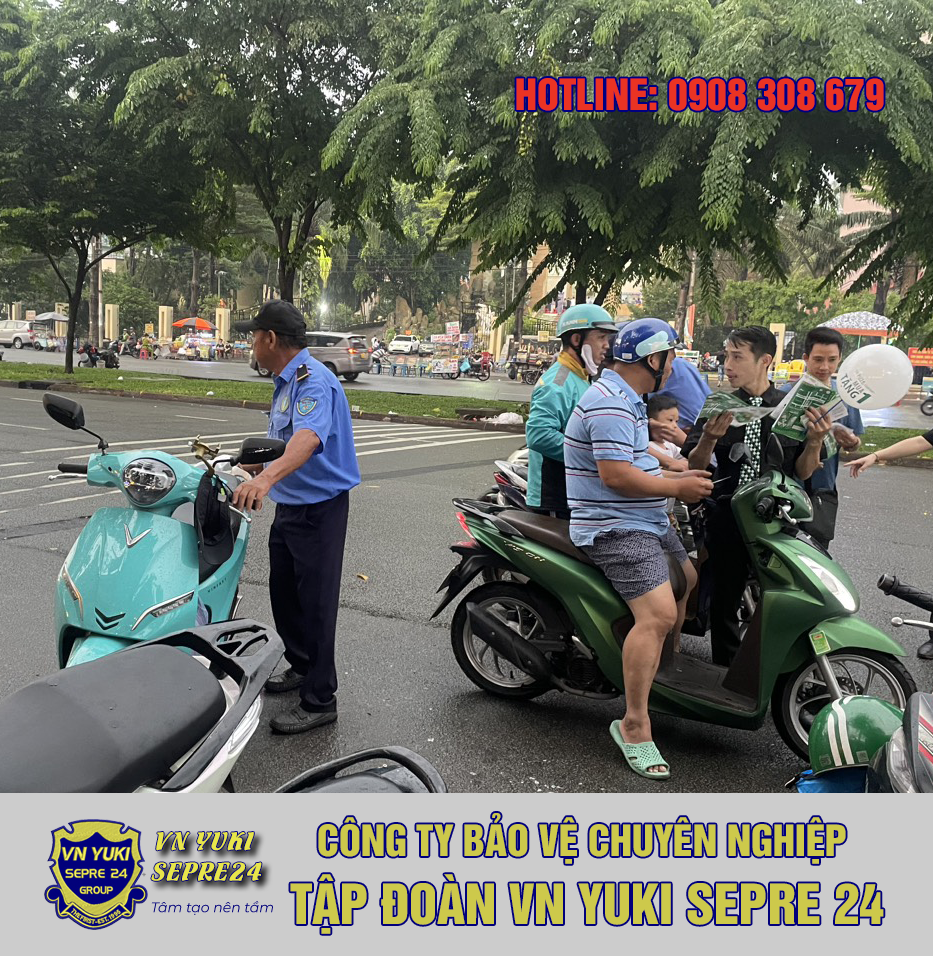 dịch vụ bảo vệ giữ xe chuyên nghiệp yuki