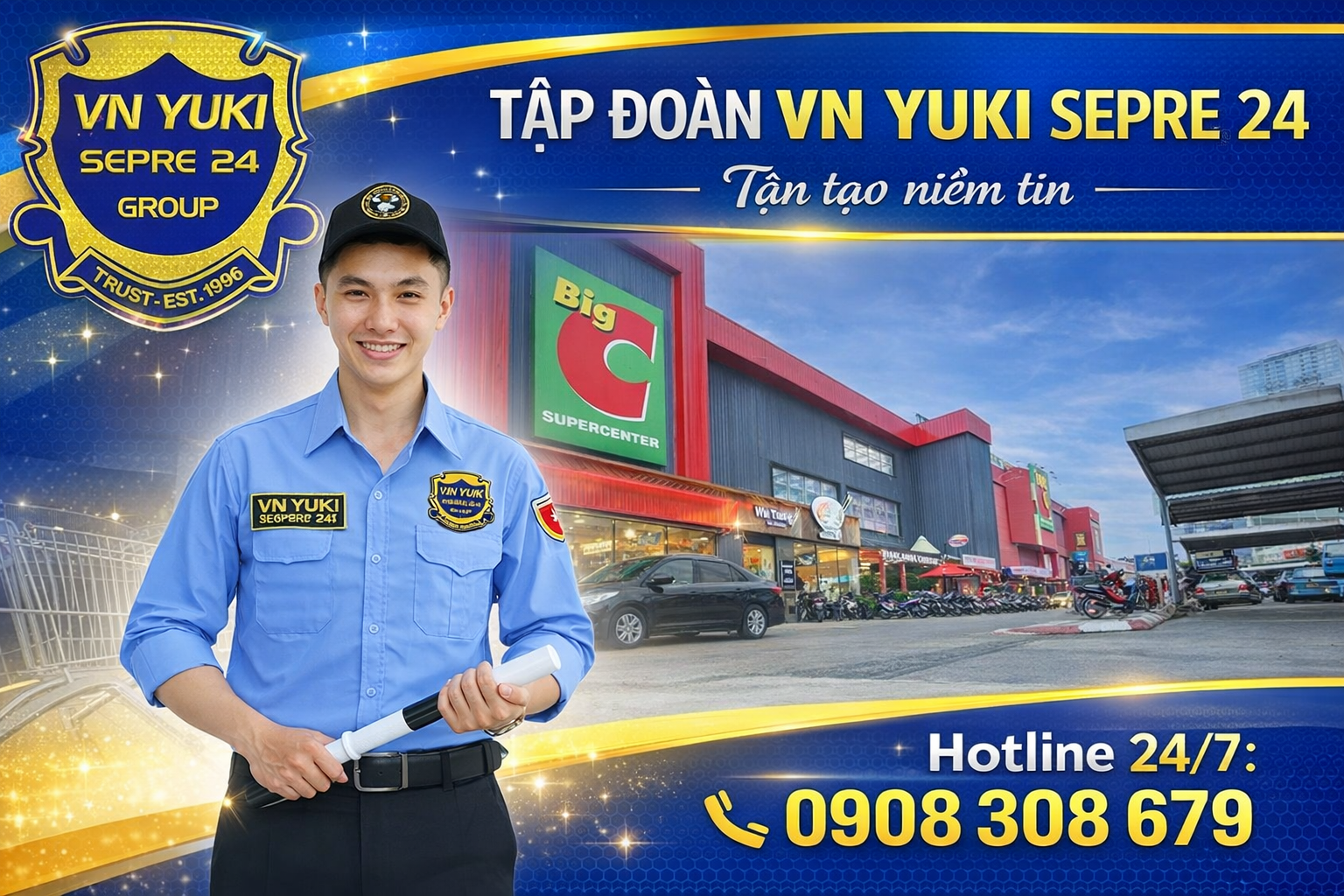 Bảo vệ siêu thị YUKI